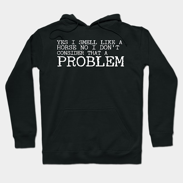 Yes I Smell Like A Horse No I Don't Consider That A Problem Hoodie by Ranumee